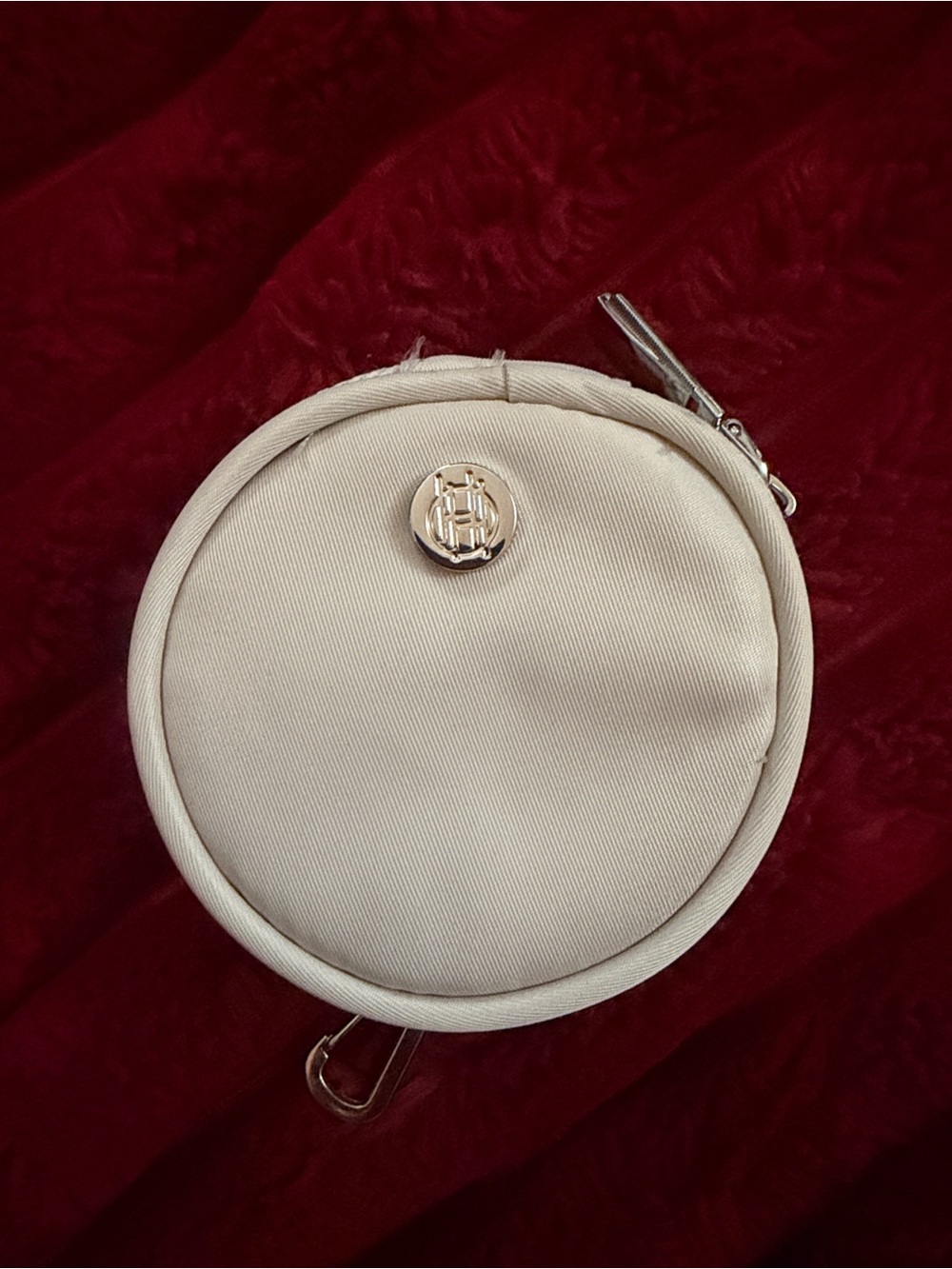 Tommy Hilfiger Round Mini Bag in Cream